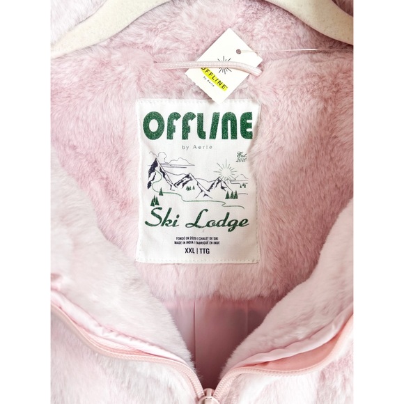 NWT Offline by Aerie Oversized Faux Fur Full Zip Jacket Women’s Size XXL - Picture 6 of 7